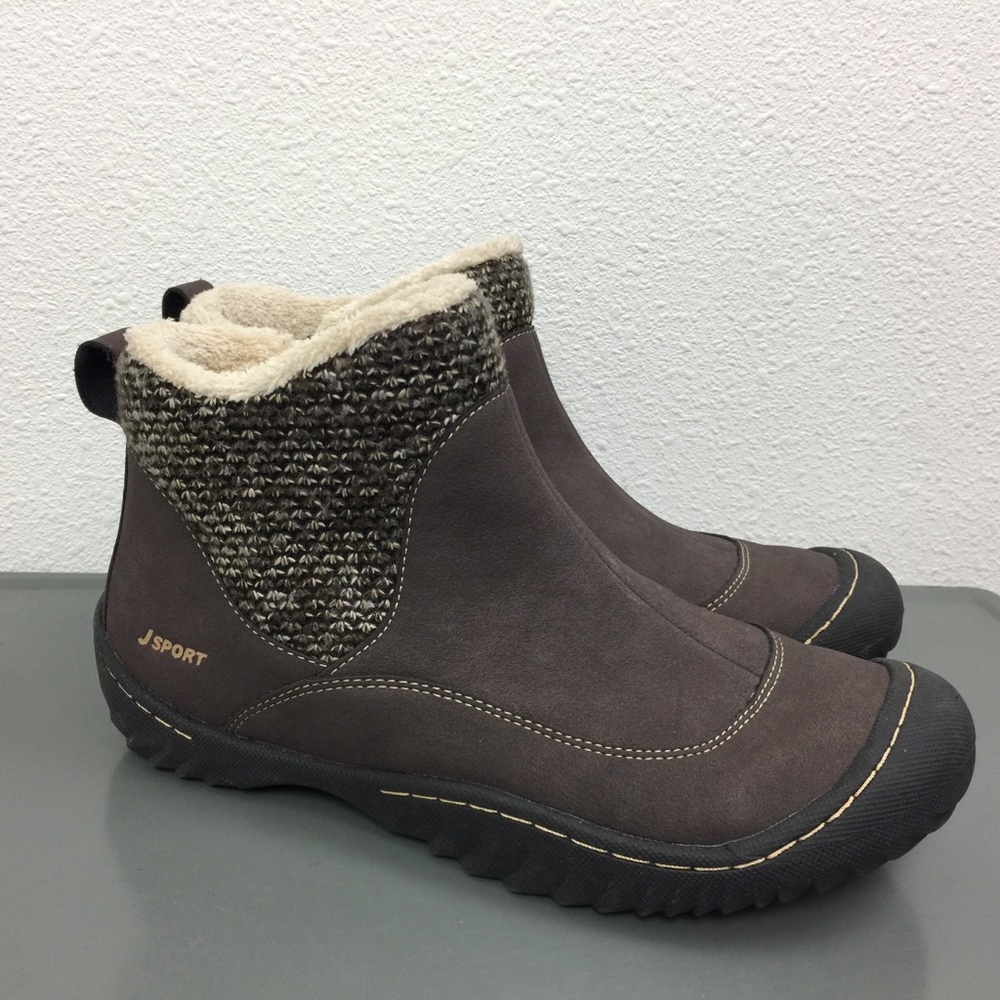 JSport Jambu Brown Vegan Leather Booties Boots 9M